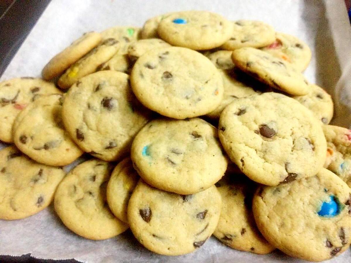 recipe candy coated chocolate and chocolate chip cookies