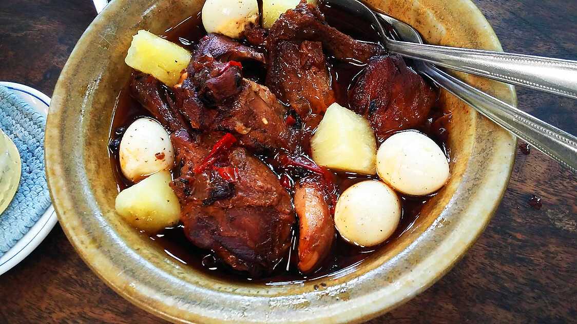 Recipe of Chicken Adobo in Pineapple