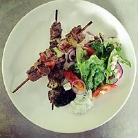 recipe Lamb souvlaki with Greek salad