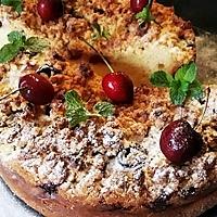 recipe Brioche with crumble and cherries